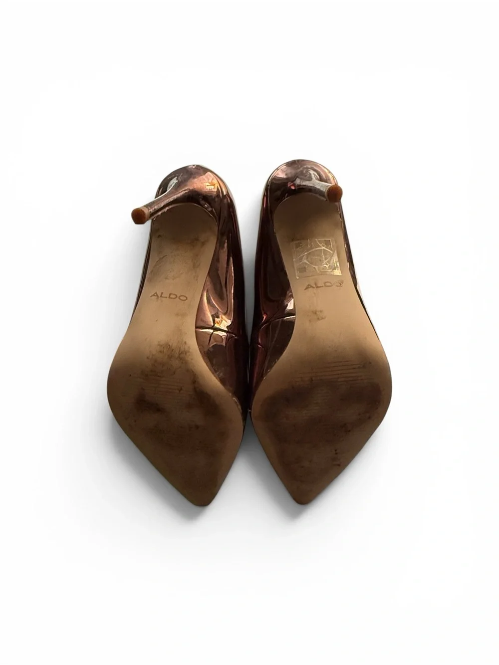 ALDO Stessy Metallic Rose Gold Pointed Toe Pumps Size 9